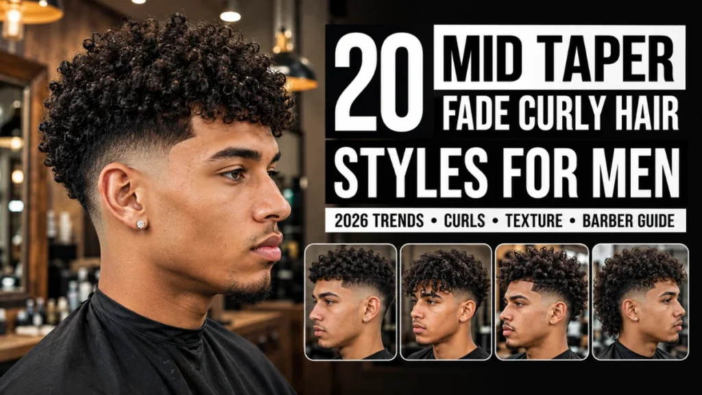 20 mid taper fade curly hairstyles for men with textured curls and skin fade